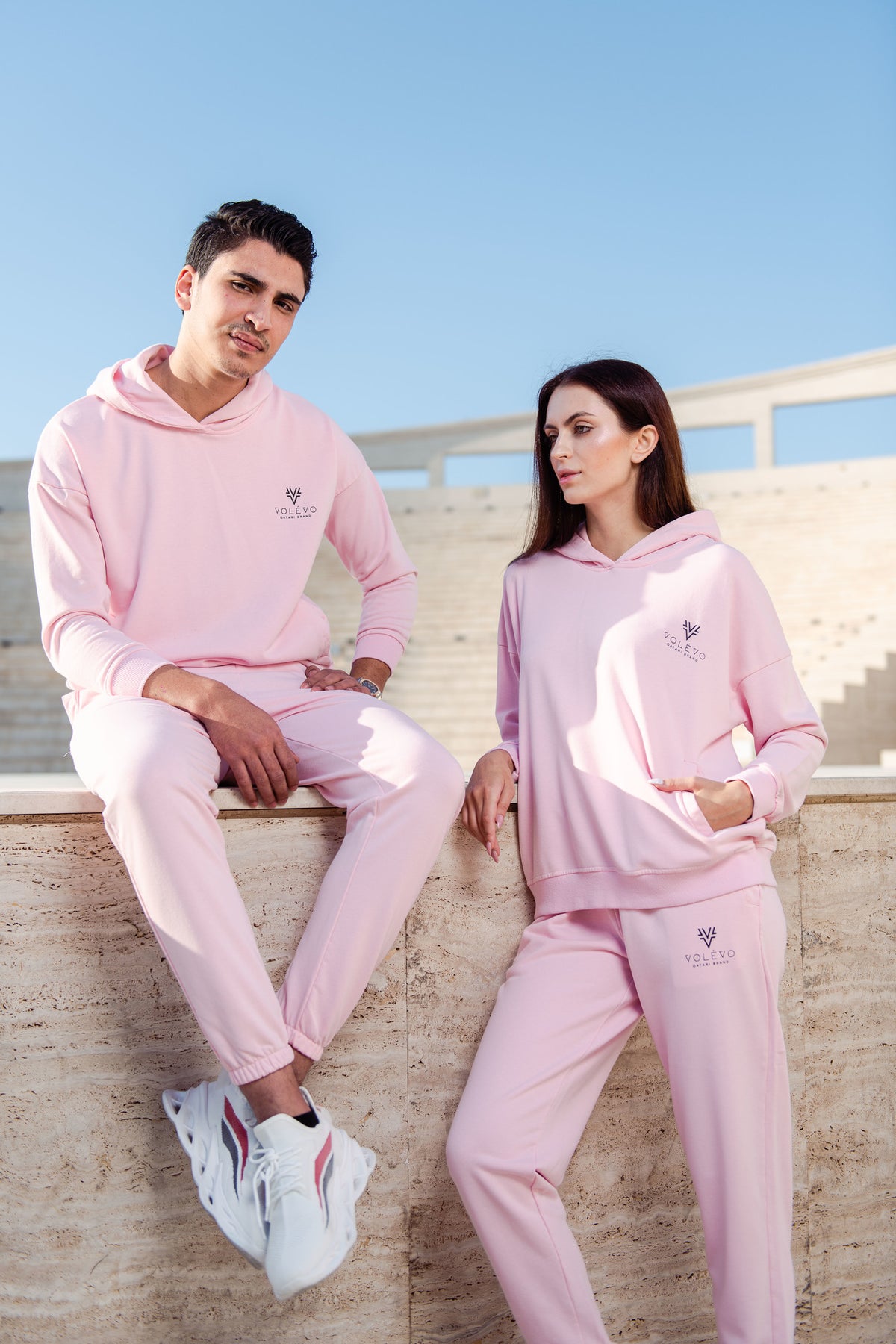 Prism Pink Sweat Pants بنطلون قطن وردي فاتح