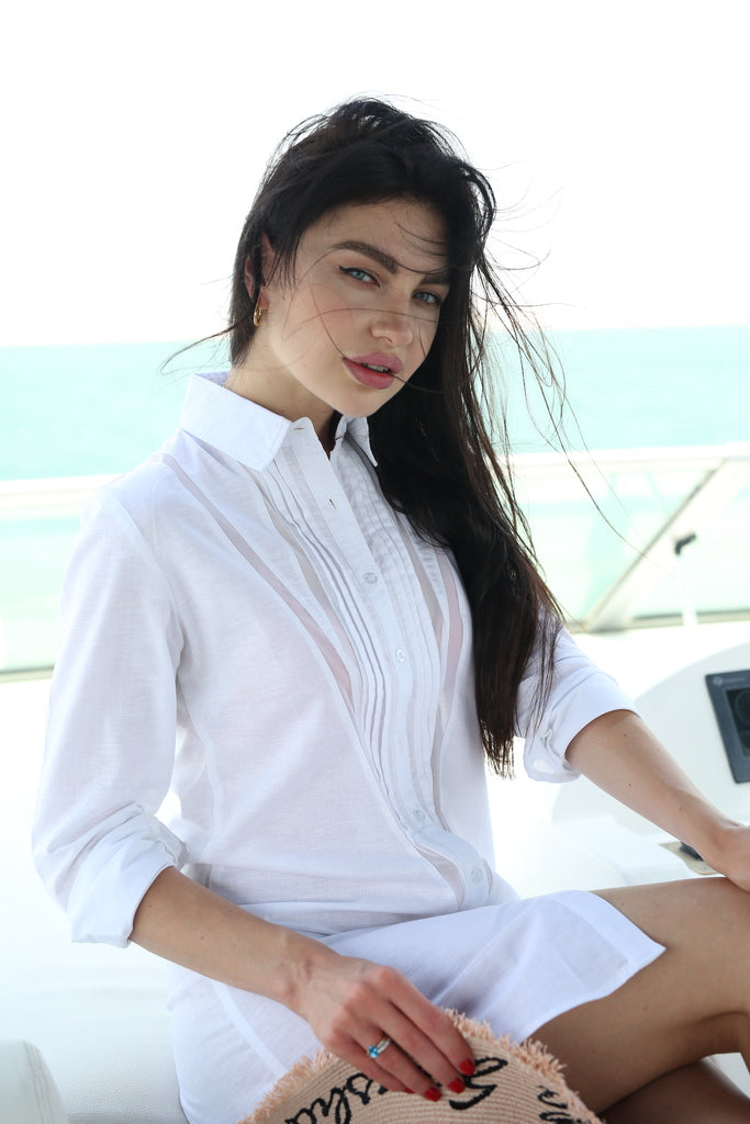 white dress top Bright White Top Dress