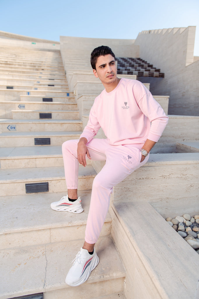Prism Pink Sweatshirt & Pants Set   بدلة سويت شيرت & بنطلون وردي